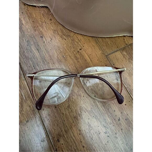 Vintage Silhouette M1705 Burgundy Translucent Oval Sunglasses 56mm main image 4